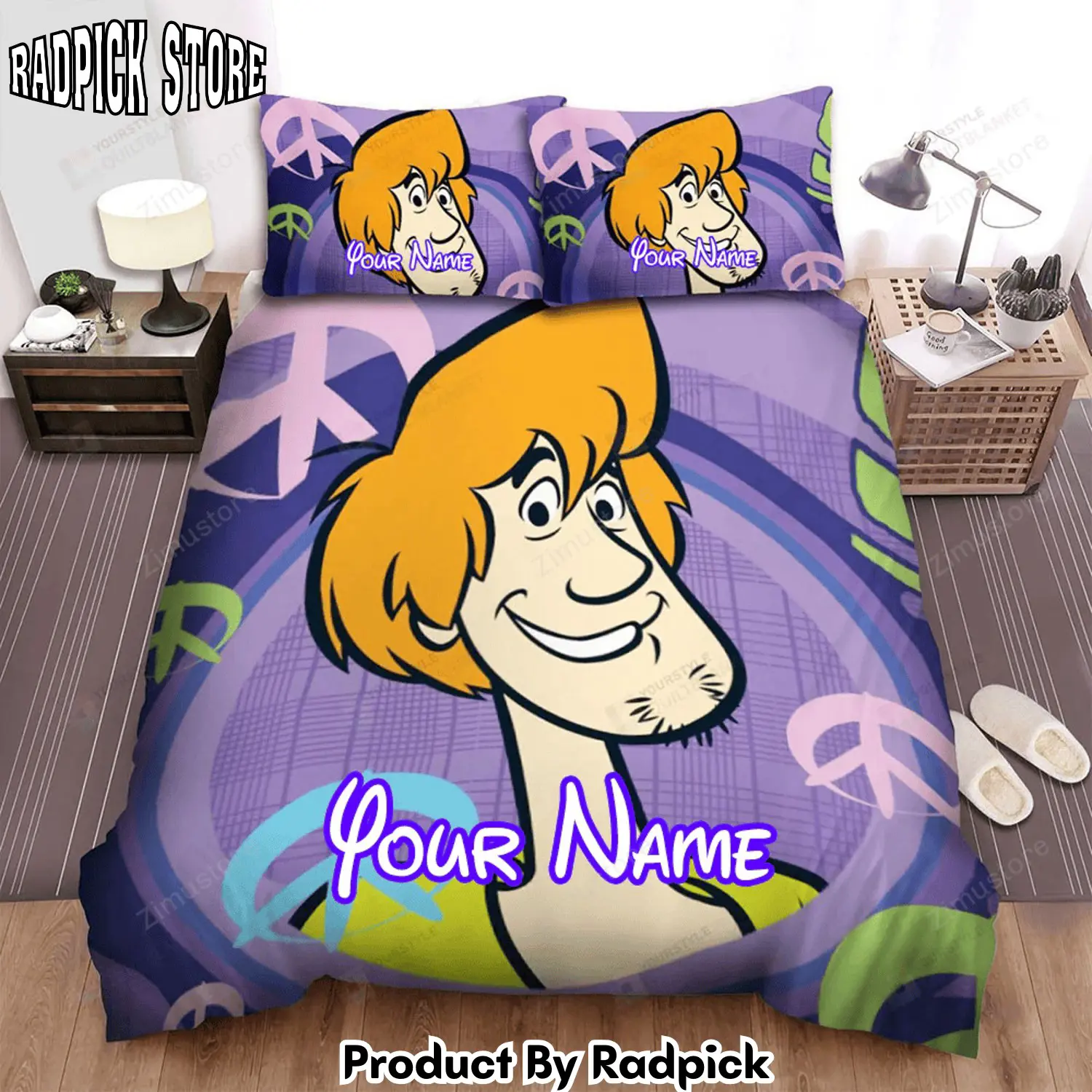 Radpick the scoobydoo show shaggy bed sheets spread duvet cover personalized name bedding sets rp327969
